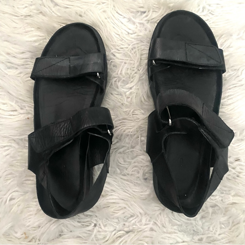 Vagabond Erin Leather Platform Leather Sandals Black Size 11 - Picture 2 of 9